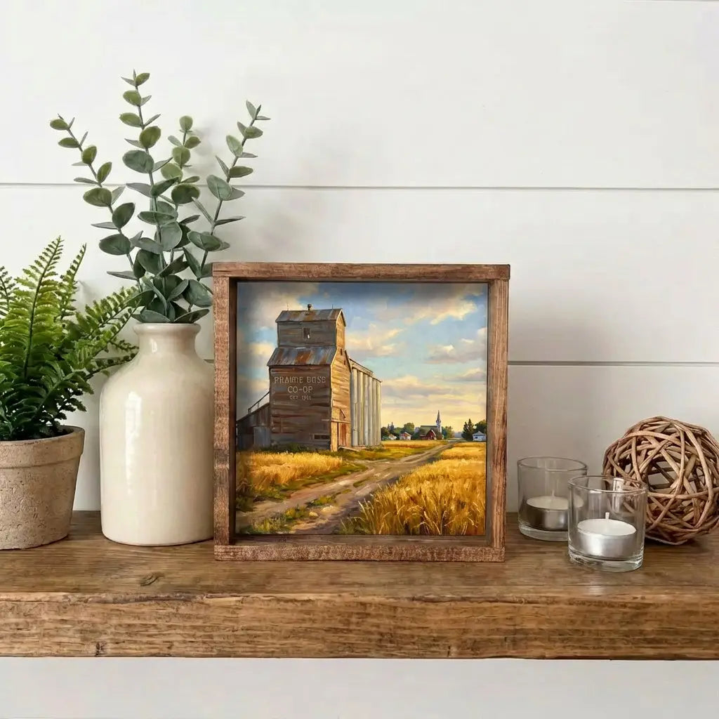 Prairie Grain Elevator | Framed Art Print
