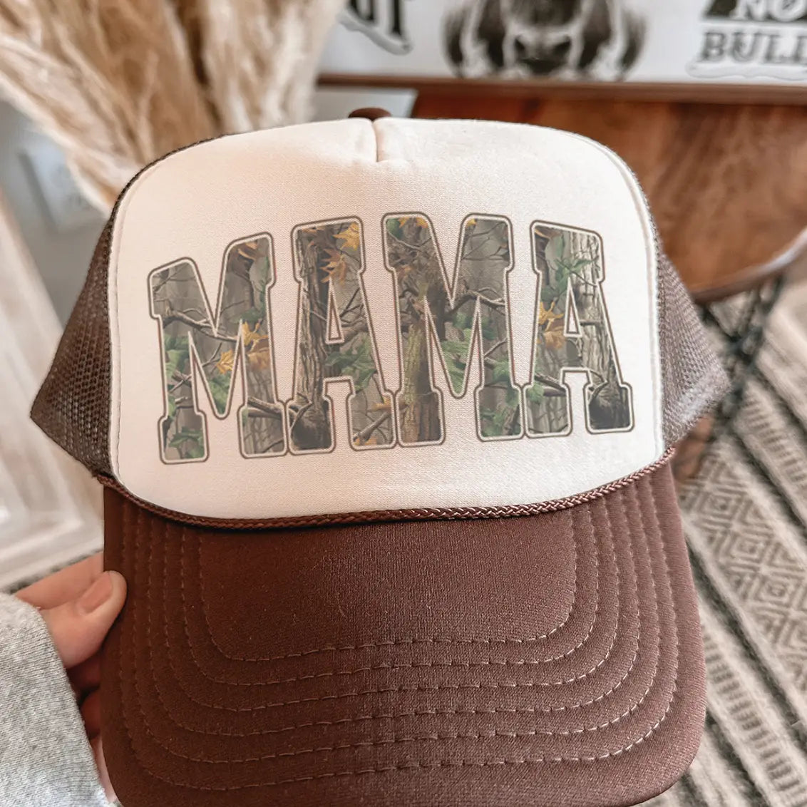 “MAMA” Camo Trucker Hat