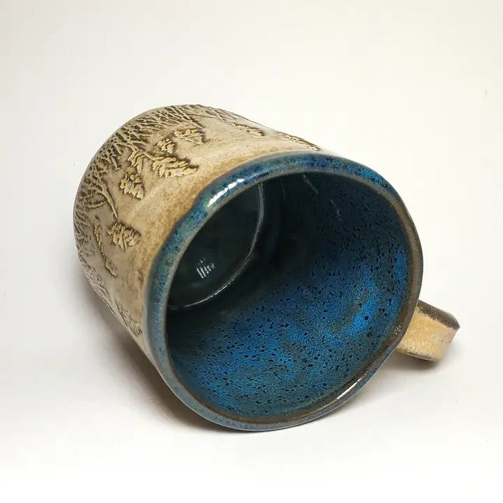 Midnight Prairie Wheat Stoneware Mug – 14 oz