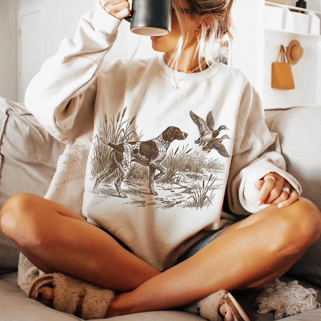 Vintage Hunting Scene Crewneck