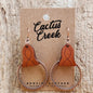 Leather Rope Hoop Earrings
