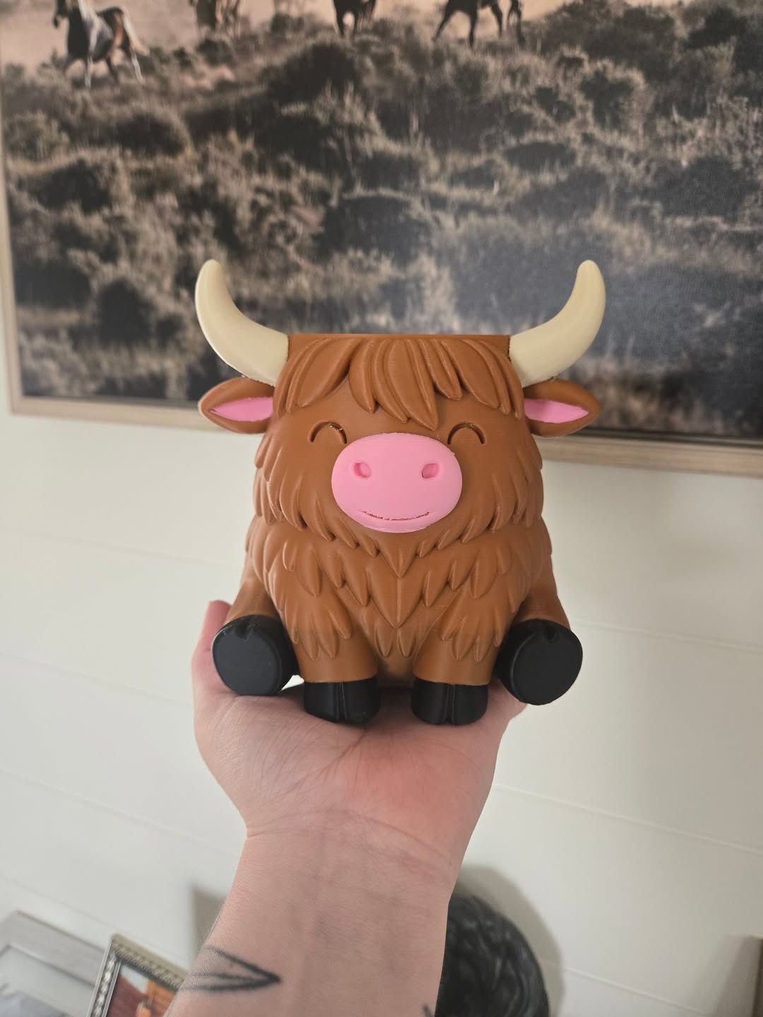 Highland Cow Planter - Cute Western Decor Pot