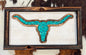 Turquoise Longhorn Wall Art - Western Statement Decor